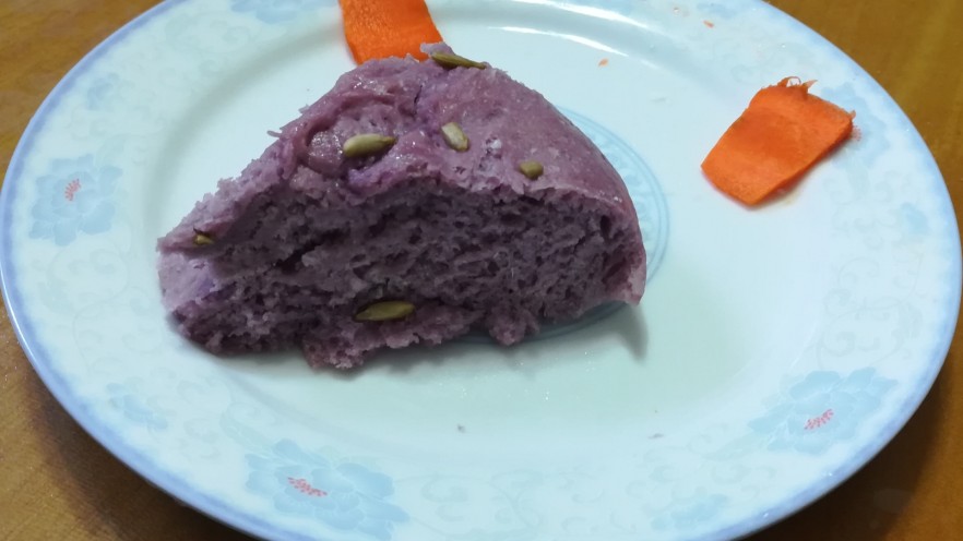 好看又好吃的紫薯发糕