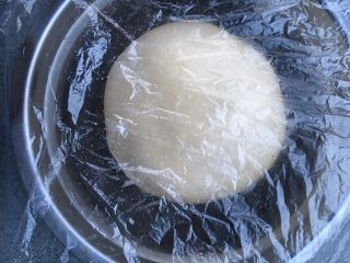 奶酪系列之：奶酪酸奶吐司,盖保鲜膜放温暖处发酵