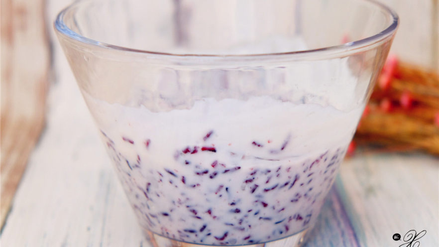 在家就能做的酸奶紫米露！