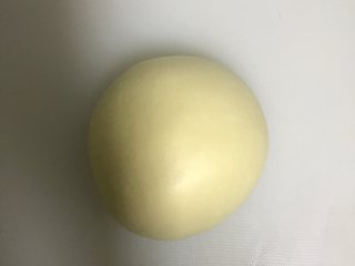 一次发酵—酸奶杏仁小餐包,完成的面团光滑。