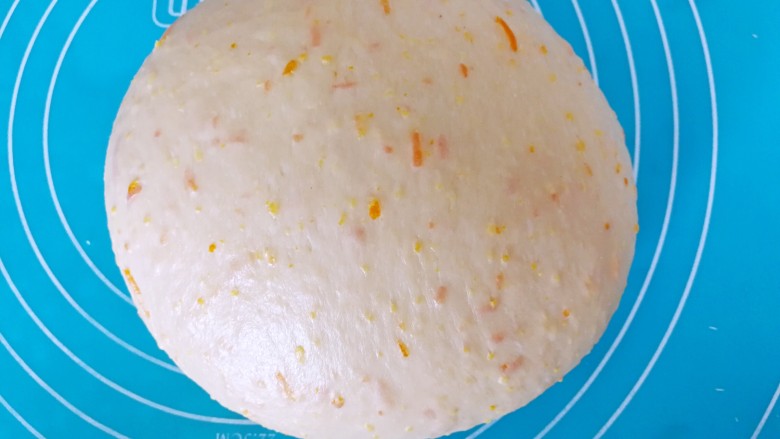 酸奶橙香小餐包～一次发酵超松软,然后轻揉几下，面团很光滑，用保鲜膜盖起来醒发十五分钟左右