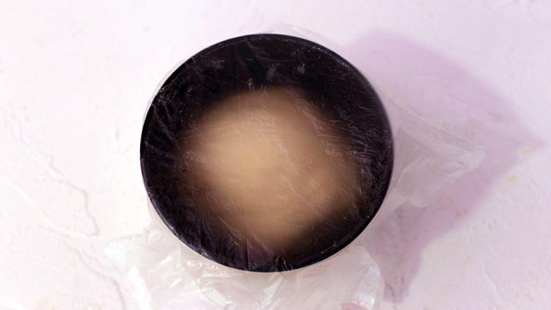 鲜奶哈斯,折好的面团放盆中，盖保鲜膜室温静置半小时。