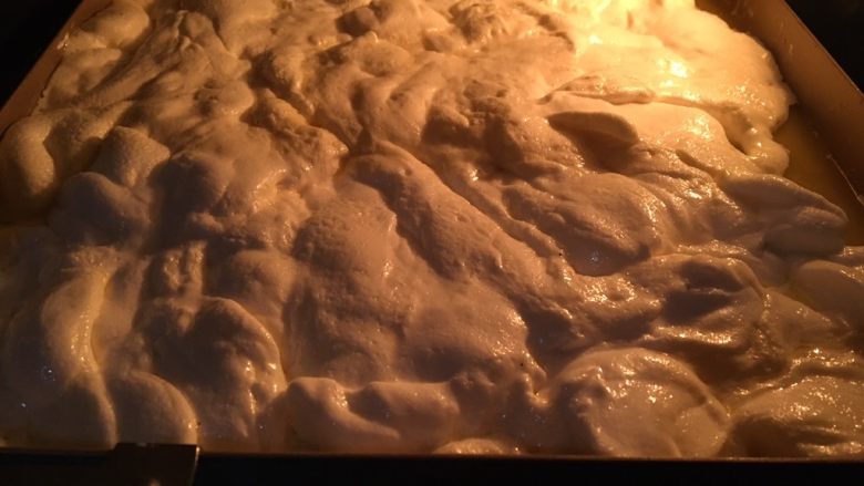 网红雪花酥-烤箱版,棉花糖体积变大后压扁，加快融化