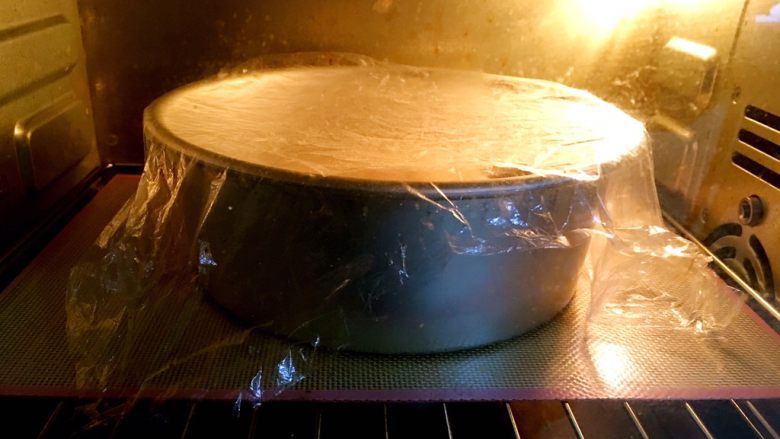 全麦吐司,烤箱发酵 底部放一碗热水 发酵60分钟