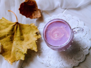 紫薯牛奶饮,美美哒