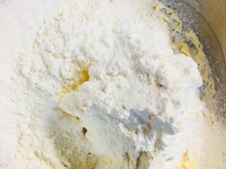 奶酪曲奇,筛入低粉，一定要筛进去，不要偷懒的直接丢进去。
