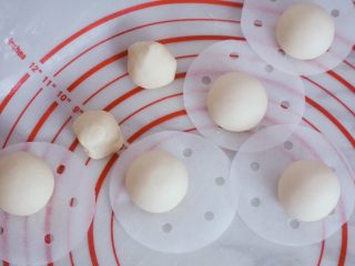 萌萌哒牛奶小兔子馒头,揉好的球球放置在一边，表面涂上水以免干燥或者害上湿毛巾