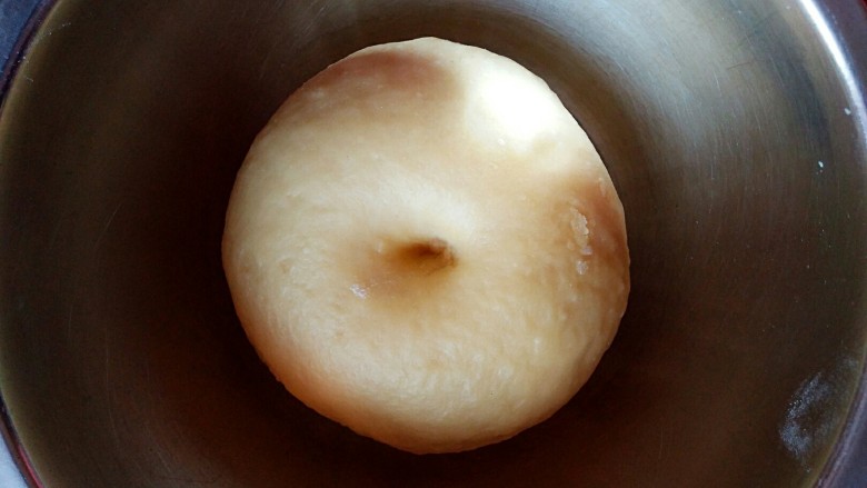 酸奶肉松华夫饼（无油无泡打粉）,面团醒发至两倍大。