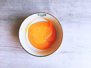 无油低糖南瓜米糕(无需烤箱版),加入蛋黄搅拌均匀