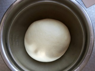 萌萌哒！牛奶面包(波兰种),将面团放入盆中盖上盖子，放在温暖的地方进行第一次发酵。温度大概在35度左右