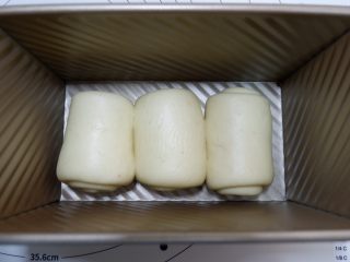 小麦胚芽基础吐司,依次做好放入土司盒。