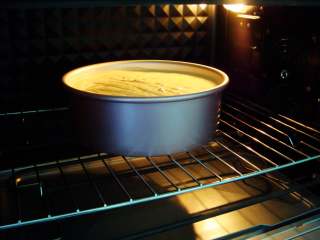 红梅报春戚风蛋糕,烤箱提前预热：放入中下层，上130度，下120度，烤60分钟。