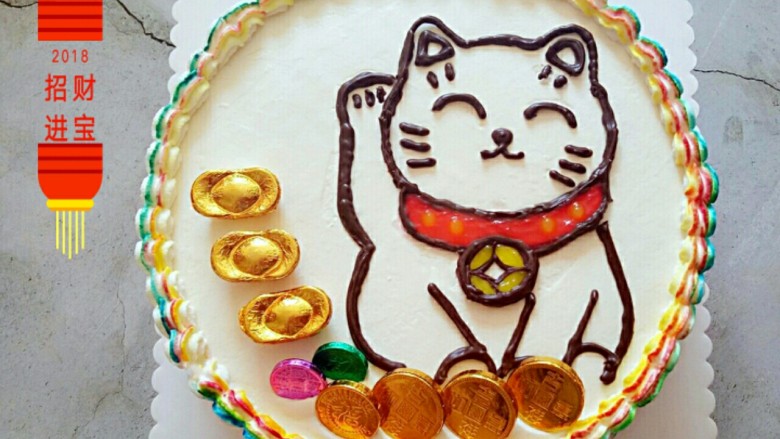 招财猫蛋糕,喜欢吗？