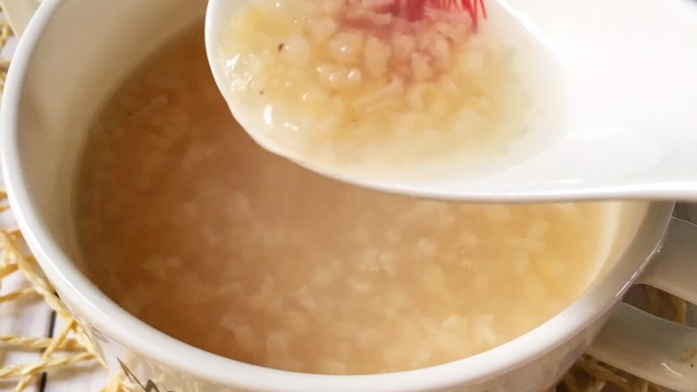 宝宝辅食6M➕：止泻焦米汤,成品图