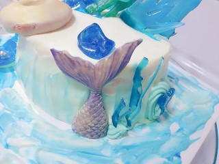 人鱼の爱蛋糕☞个性造型配件制作,鹅卵石和小心心。