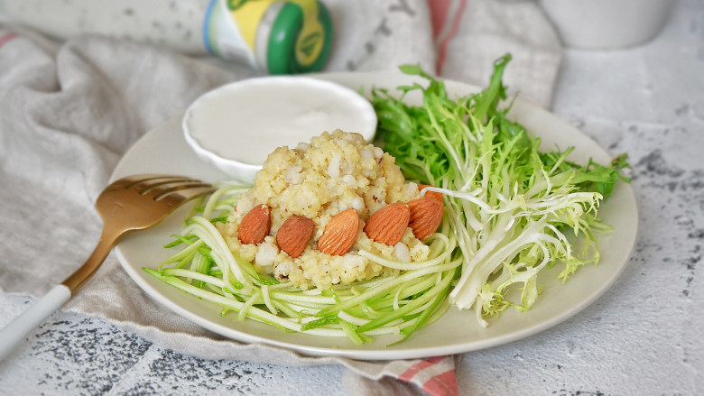 黄白双米沙拉—低脂代餐，健康减肥,成品图~