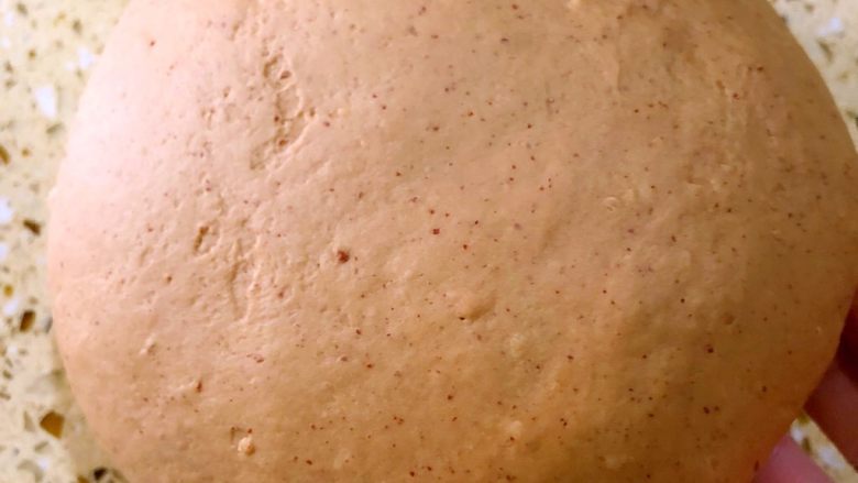 红枣馒头,揉好的面团、上面的小红点点就是红枣皮
