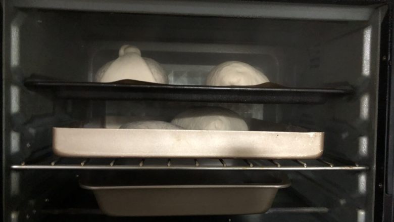 五谷桂圆软欧,一起放烤箱发酵，只有一个烤箱，所以时间要错开，这个自己要把握一下