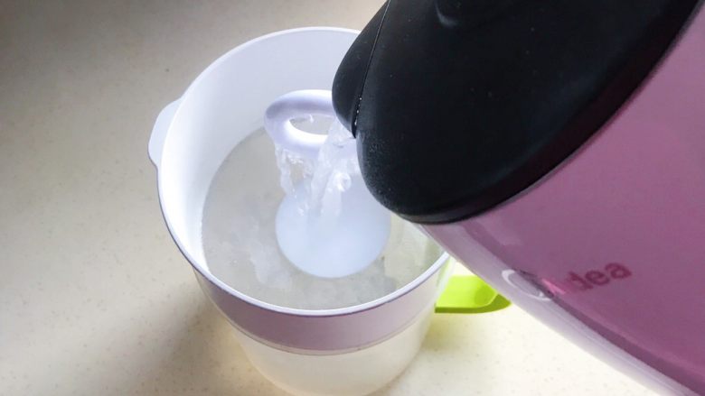 鲜铁皮石斛汁,过滤杯子和豆浆机都要用热开水烫一下消毒