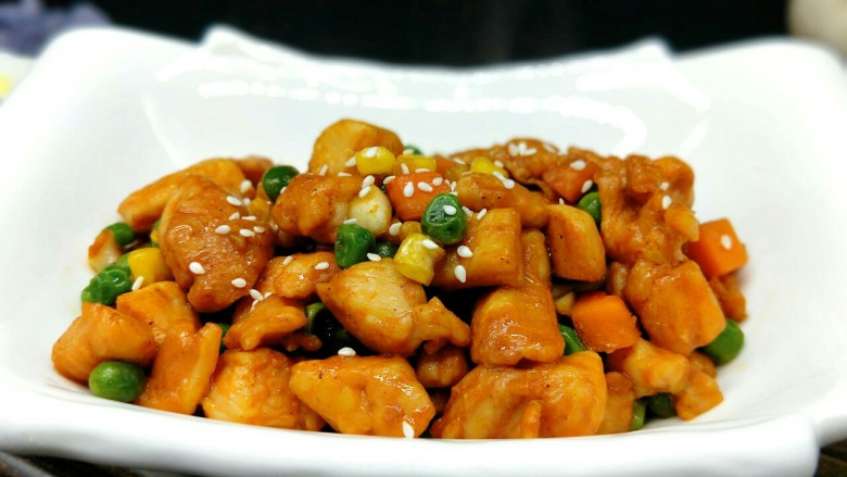 【快手下饭菜】豌豆炒鸡丁,近看，简单美味，下饭菜。