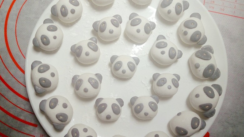 熊猫汤圆～幸福团团圆圆,做了满满一大盘