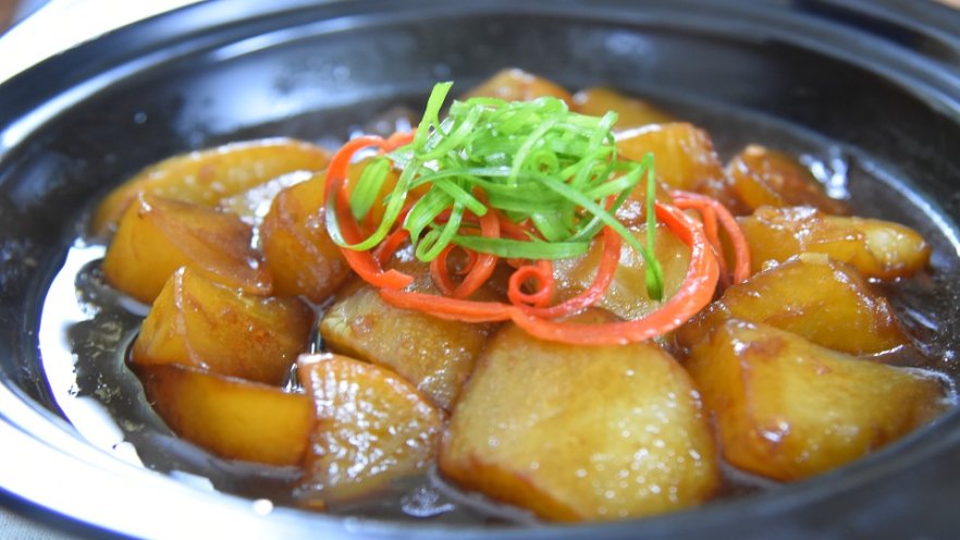 鲜美宴客大菜咸鲜中带着一丝甜味的鲍汁萝卜