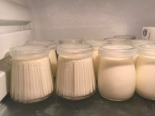 小朋友每天都想吃的自制酸奶,发酵好的酸奶，放入冰箱冷藏3个小时就可以食用。