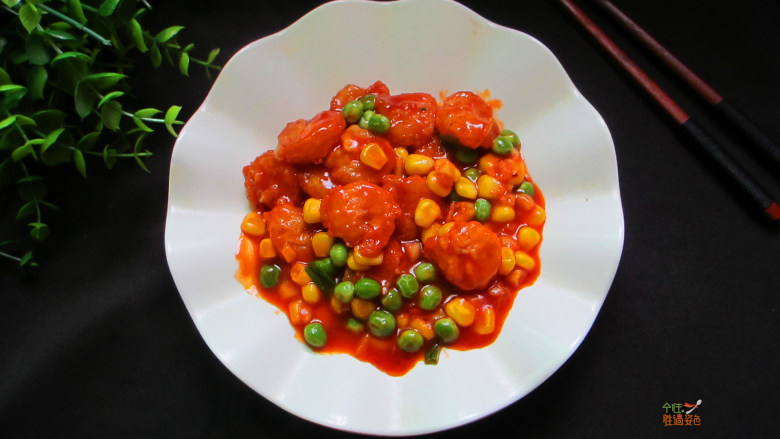 茄汁虾球,酸甜开胃，老少皆宜，做法也特别简单，美味又营养