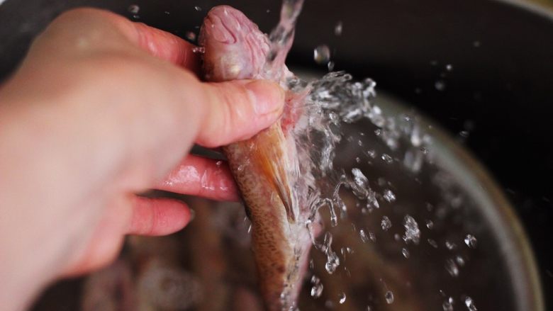 不加一滴油的清蒸海光鱼🐟,用自来水一个个冲洗干净