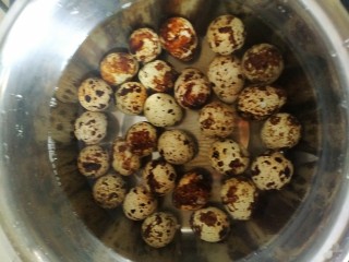 五香鹌鹑蛋,锅添水，放入鹌鹑蛋