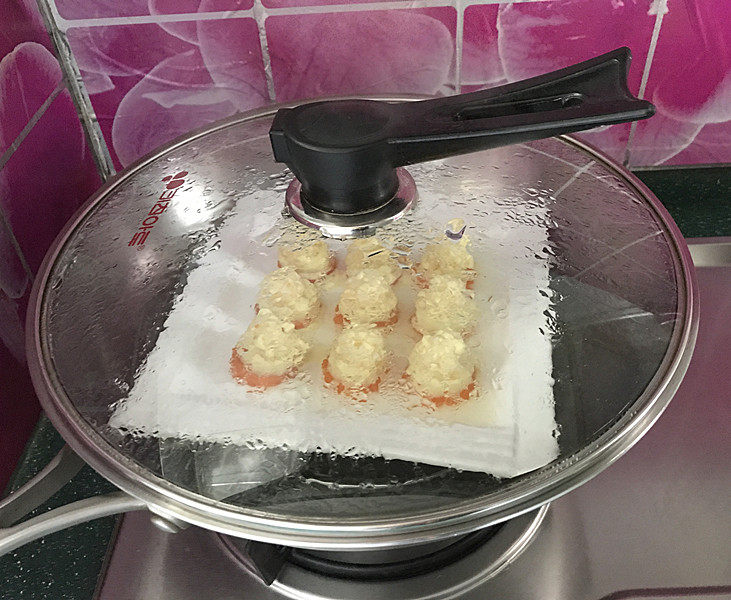 磷虾仁玉子豆腐#宝宝辅食#,13沸水上锅大火蒸5~6分钟