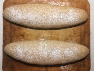 黑麦酵种斯佩尔特spelt短棍面包,撒粉。