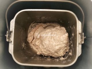 黑麦酵种斯佩尔特spelt短棍面包,搅拌两分钟。静置20分钟。加入干酵母再次揉成光滑面团。