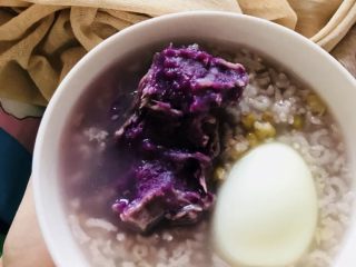 早餐记集,紫薯鸡蛋粥