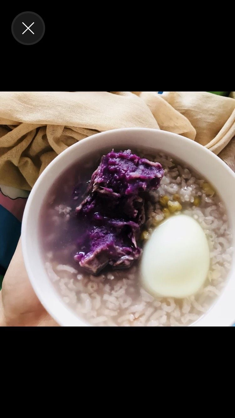 早餐记集,紫薯鸡蛋粥