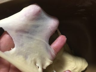 毛毛虫面包,揉面团能出手套膜、或能拉锯齿状边的洞。