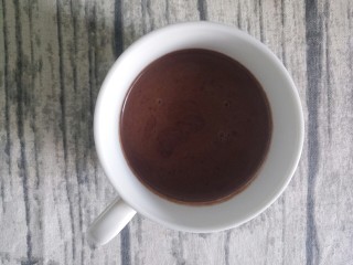 巧克力咖啡布丁,最后得到的就是布丁液