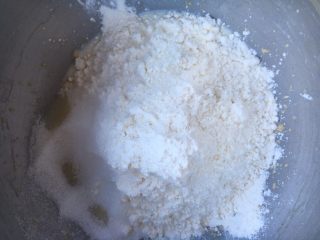 中种蜜豆牛奶馒头,放入主面团除油以外的材料
