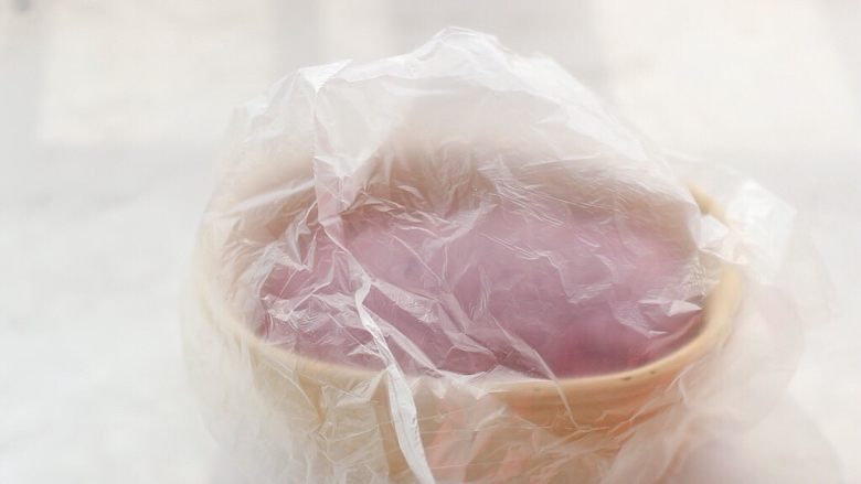 紫薯欧包,包保鲜袋，室温发酵