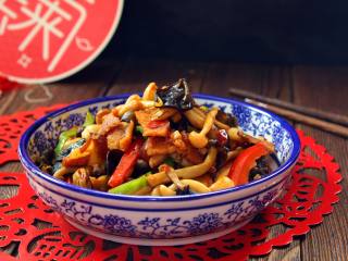 菌类料理――双菇辣炒和菜