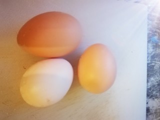 臭菜炒鸡蛋,三个鸡蛋