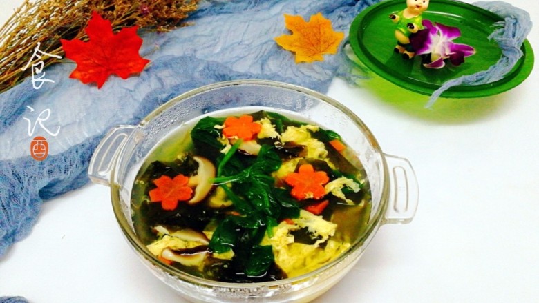 菌类料理+芙蓉鲜蔬汤,成品图