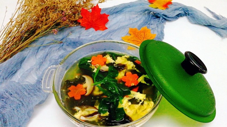 菌类料理+芙蓉鲜蔬汤,成品图