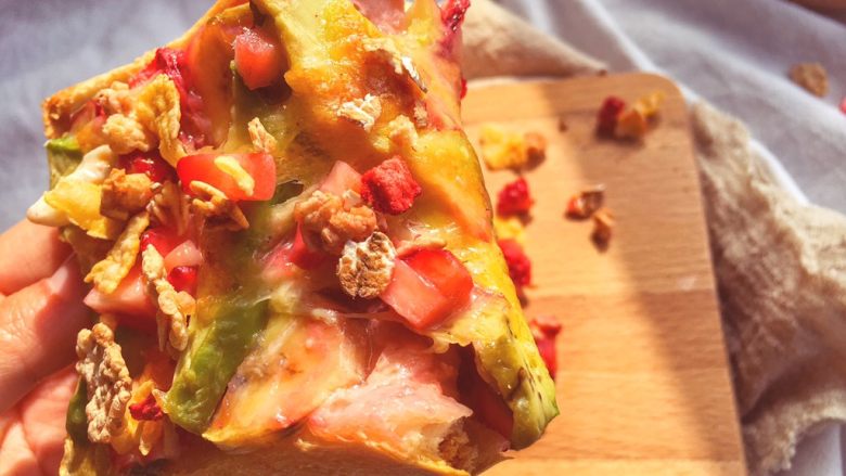 辅食12M➕水果吐司披萨,成品图