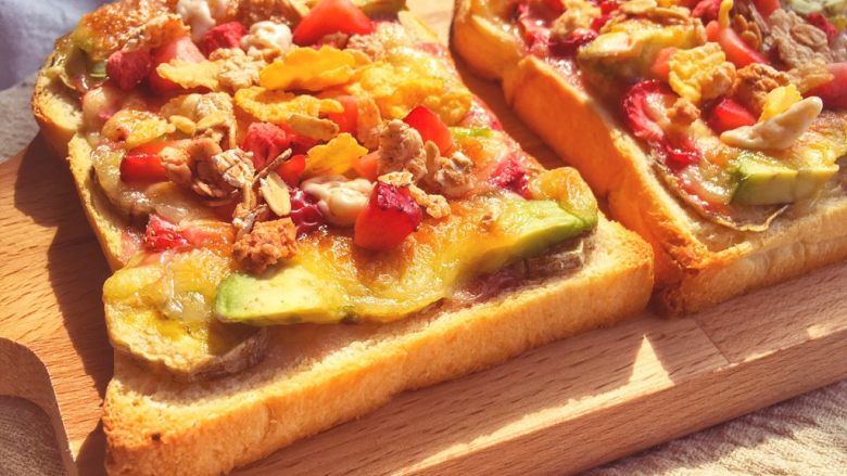 辅食12M➕水果吐司披萨,成品图