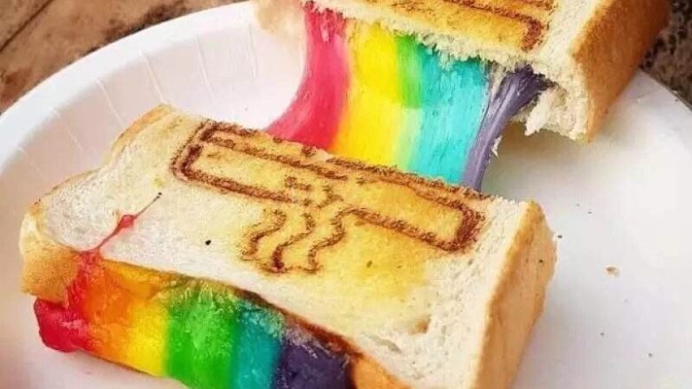 网红彩虹🌈拉丝面包