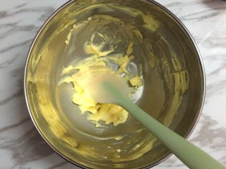 柠檬饼干,黄油室温软化，用刮刀拌至顺滑