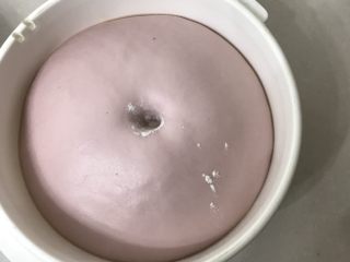 紫薯焦糖核桃软欧,用手指粘面粉戳洞不回缩为好