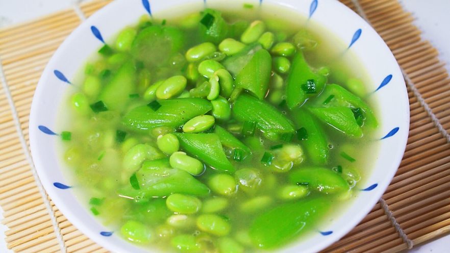 上海菜-丝瓜毛豆