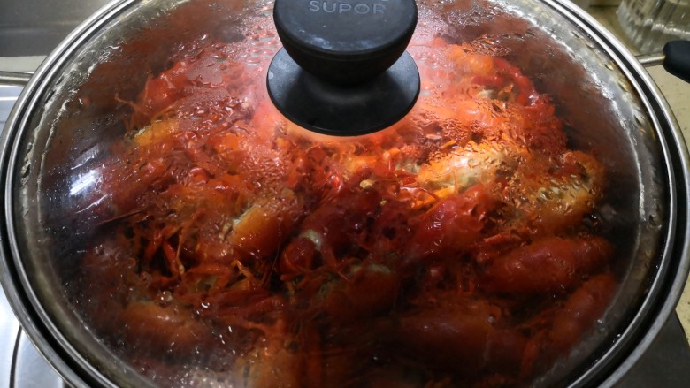 原味小龙虾,8分钟后起锅。